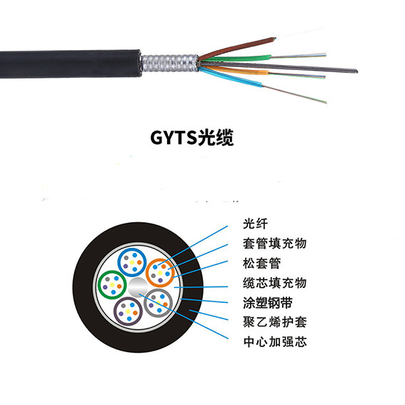 8 çekirdekli tek modlu fiber optik kablo taşıyıcı sınıfı dış mekan GYTS-8B1.3