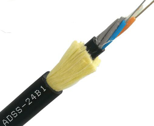 G652D ADSS Fiber Kablo Tüm Dielektrik Kendinden Destekli Optik Anten 24 Çekirdekli Fiber Kablo