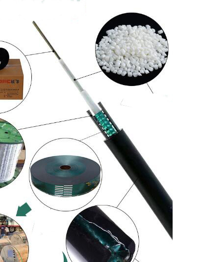 Boru Hattı İçin Tek Modlu 8 Çekirdekli Zırhlı Fiber Optik Kablo GYXTW Havai