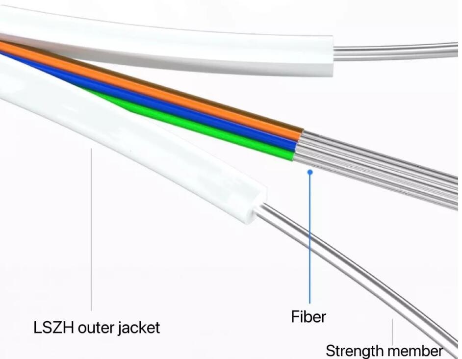 2 Çekirdekli Tek Modlu Fiber Optik Kablo GJYXFCH GJYXCH Fiber Saplama Kablosu Dış Mekan / İç Mekan