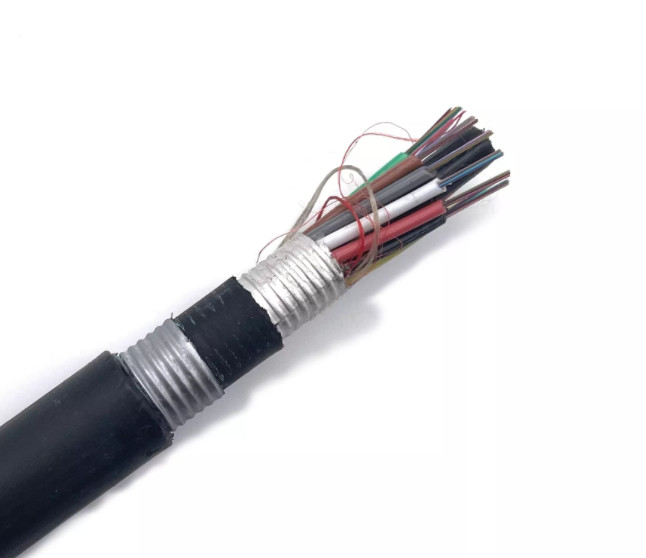 Doğrudan Gömme Fiber Optik Kablo GYTA Zırhlı Tek Mod 144 Çekirdekli Çift Kılıf