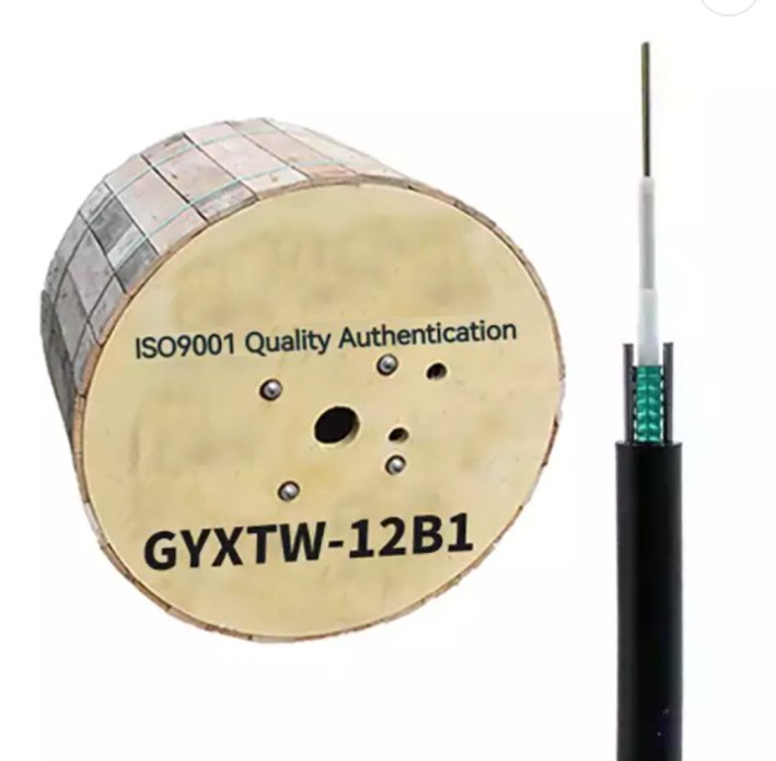 Telekom İletişimi için 12 Fiber Anten Optik Fiber Kablo GYXTW G652D / SM 1500N