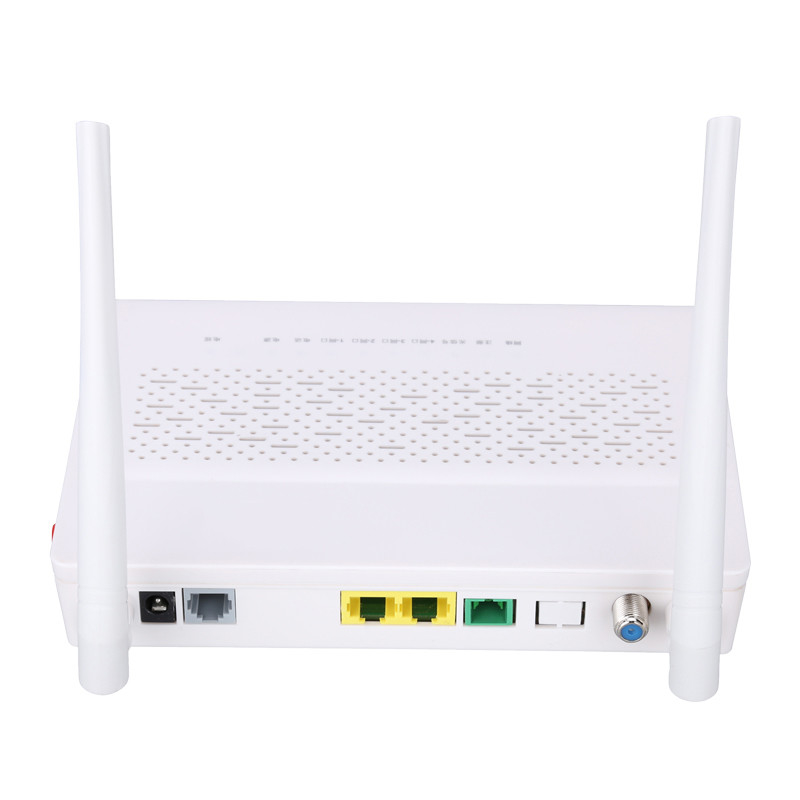 2.4GHz Çok İşlevli XPON ONU 1FE 1GE WIFI TENCERELER CATV Beyaz Renk FTTH ONU ONT