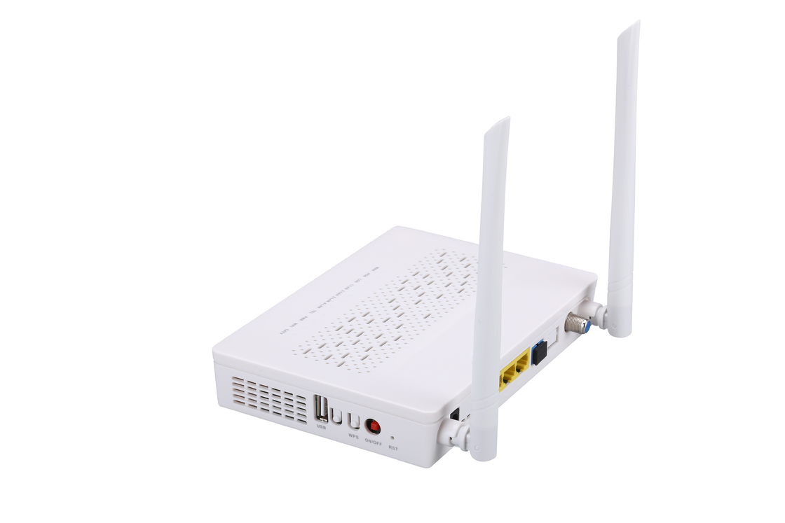 TX 1310nm RX 1490nm FTTH ONU ONT 3FE 1GE WIFI POTS CATV 2T2R Modu 5DBI Kazanç Frekansı 2.4G
