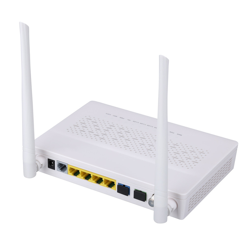 2T2R Modu GPON EPON ONU 3FE 1GE WIFI POTS CATV Çift Fiber FTTH ONU Modem