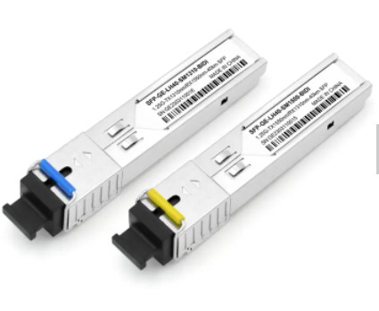 SFP Fiber Optik Alıcı-Verici - LC/SC Konektörü Çift Yönlü 850nm/1310nm/1550nm Tek Yönlü 1310nm/1490nm/1550nm DDM OEM