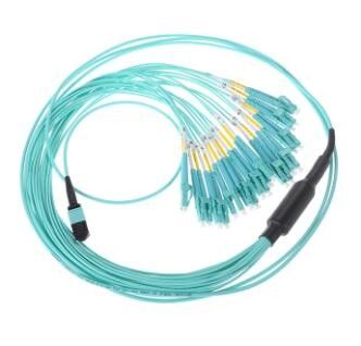 MPO'dan LC Fiber Optik MPO 24 Çekirdekli OM2 Telekomünikasyon Ağlarına