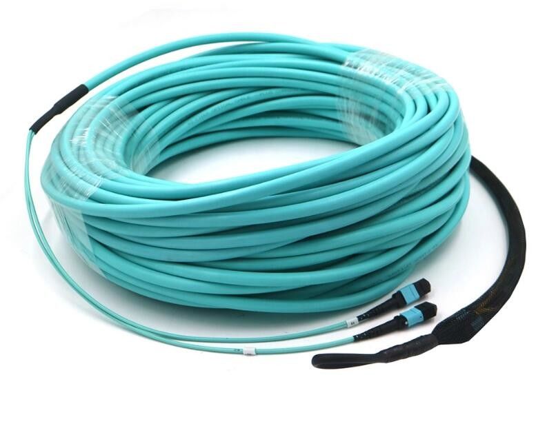 OM4 24 Çekirdekli Fiber Optik MPO, Çekme Gözlü MPO Kablosuna MPO
