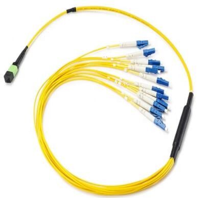 12 Çekirdekli MPO Fiber Optik Konektör, MTP'den LC Fiber Optik Yama Kablosuna