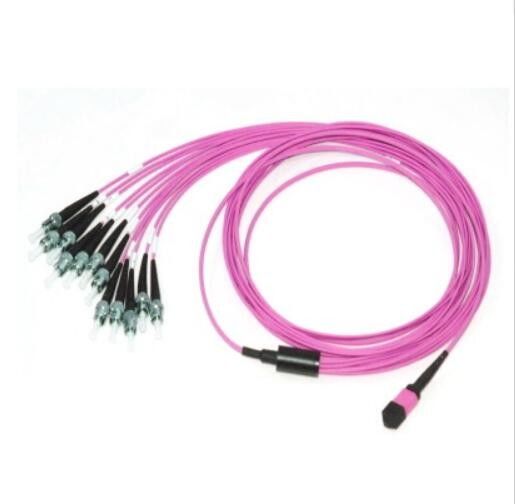 OM4 Fiber Optik MPO'dan ST'ye, İletişim İçin MPO Konektörü Fiber 125um