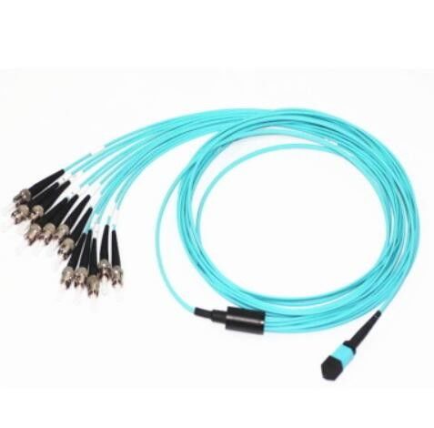 Yüksek Yoğunluklu MPO Gövde Kablosu, MPO - ST Optik Fiber Bağlantı Kablosu OM3