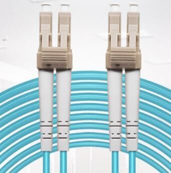 Aqua Çok Modlu Fiber Bağlantı Kablosu, LC LC Dubleks Yama Kablosu OM3