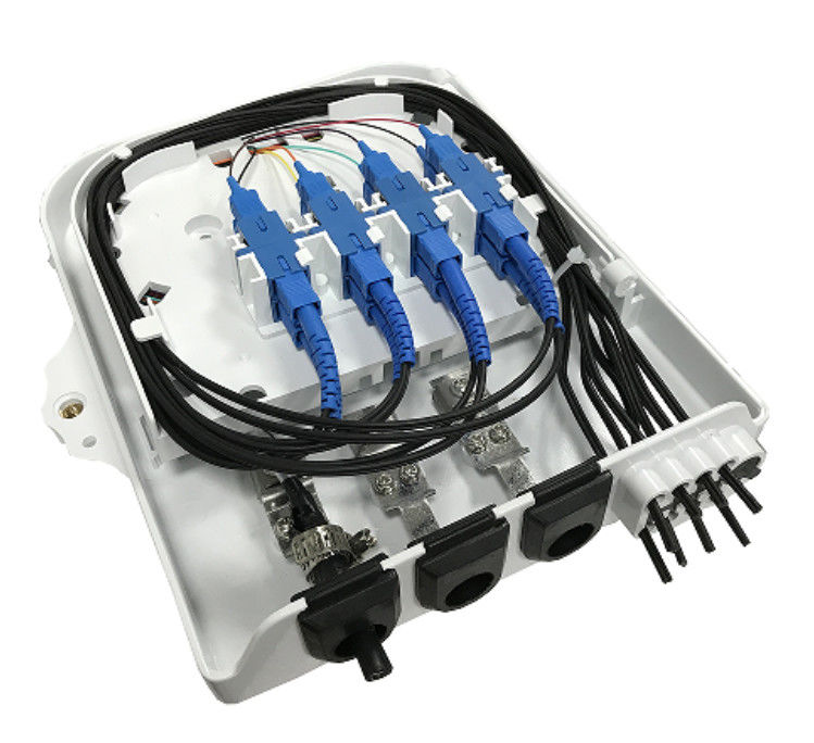 8 Çekirdekli Fiber Optik Dağıtım Kutusu Yaşlanma Karşıtı 1x8 PLC Ek Kapatma