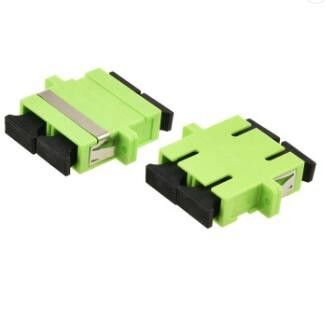 Fiber Optik Kablo Adaptörü Seramik FTTX LAN RoHS SC Dubleks Kireç Yeşili OM5 Adaptörü
