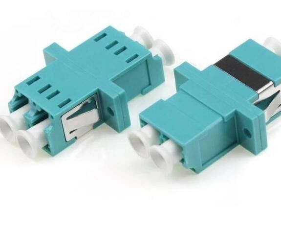 Lc - Lc Fiber Adaptör OM3 Simetri Tipi Plastik UPC APC LC Dubleks Adaptör