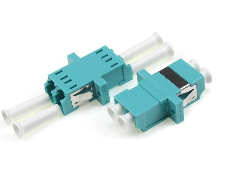 Lc - Lc Fiber Adaptör OM3 Simetri Tipi Plastik UPC APC LC Dubleks Adaptör