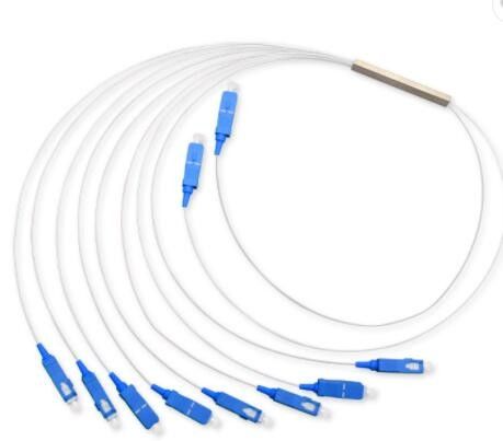 Mini 2x8 Fiber Optik Bölücü Paslanmaz Çelik Boru Tipi SC / PC UPC