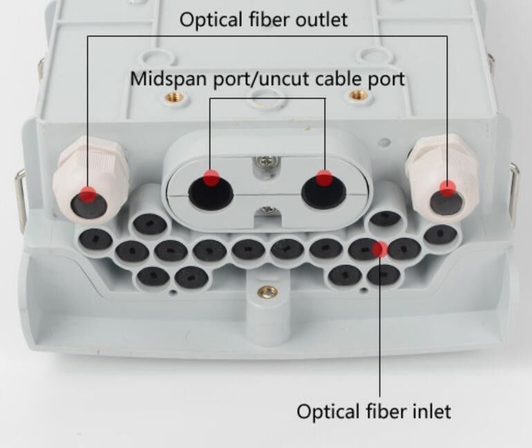 Bağlantı Kutusu Fiber Optik Dış Duvar Ftth 2 Giriş + Orta Açıklıklı Bağlantı Noktası, 16 Çıkışlı Kablo Çıkışı