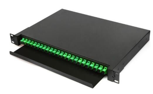 24 Çekirdekli Fiber Optik Yama Paneli SC Bağlantı Noktası Soğuk Haddelenmiş Levha Malzemesi
