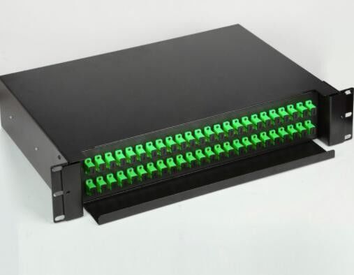 2U 48 Bağlantı Noktası Yama Paneli, 19 Raf Montajlı Fiber Bağlantı Paneli Sürgülü Tip