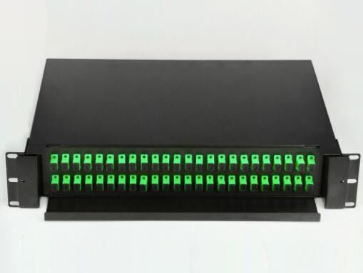2U 48 Bağlantı Noktası Yama Paneli, 19 Raf Montajlı Fiber Bağlantı Paneli Sürgülü Tip