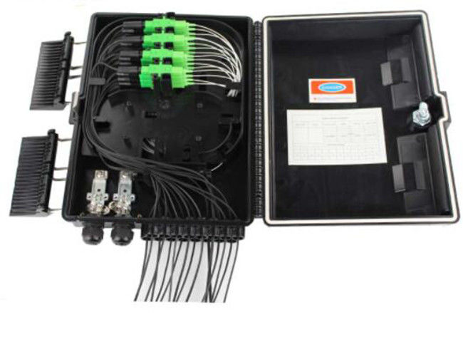 Su Geçirmez Terminal Kutusu 2 Giriş 16 Çıkış 16 Port Ftth Fiber Optik Dağıtım Kutusu ABS / PC