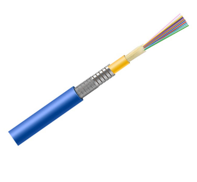 Kapalı Zırhlı Fiber Optik Kablo Çok Telli Tek Çekirdekli Spiral Çelik