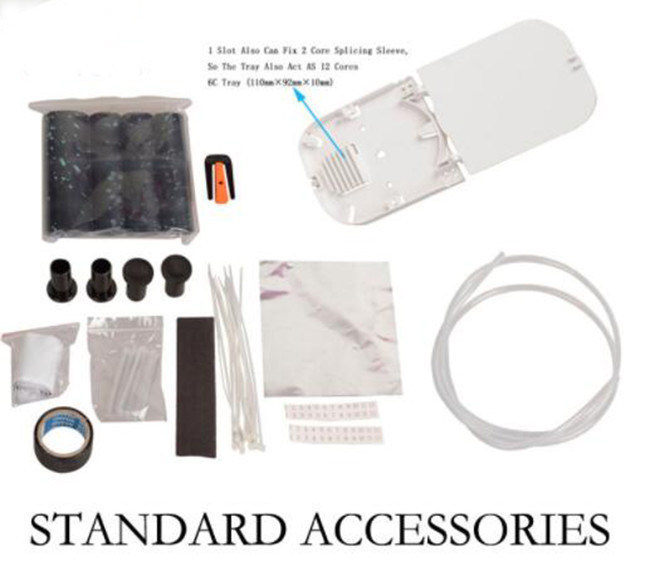 IP65 Dikey Kubbe Optik Fiber Ek Kapatma 12 - 48 Çekirdek