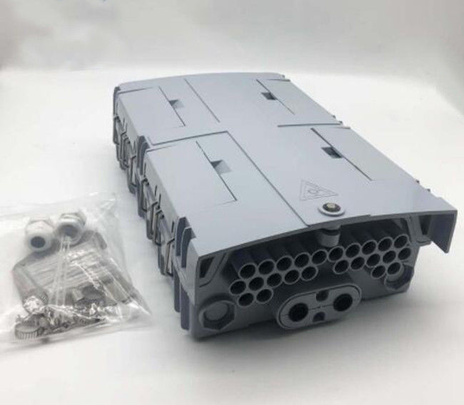 Dış Mekan Fiber Optik DağıtımPC ABS 24 Çekirdekli Fiber Optik Dağıtım Kutusu IP65 GRİ RENK