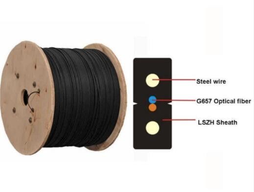 LSZH 1 2 4 Çekirdek Ftth Bırakma Kablosu G657a Fiber Optik Yama Kablosu