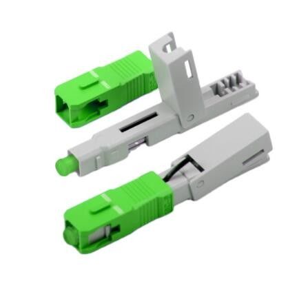0.9mm Kablo SC APC Fiber Hızlı Konektör IEC FTTH Saplama Kablo Konnektörü