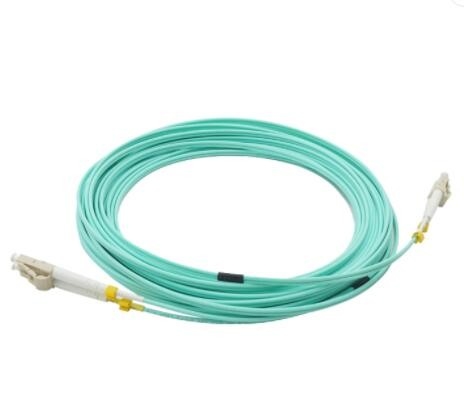 OM3 Dubleks Çok Modlu Fiber Optik Yama Kablosu LC UPC Konnektör 10m Uzunluk