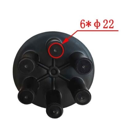 6 Port Fiber Optik Kablo Ek Kapatma 24F 48F 72F 96F PP PC ABS Malzeme Siyah Renk