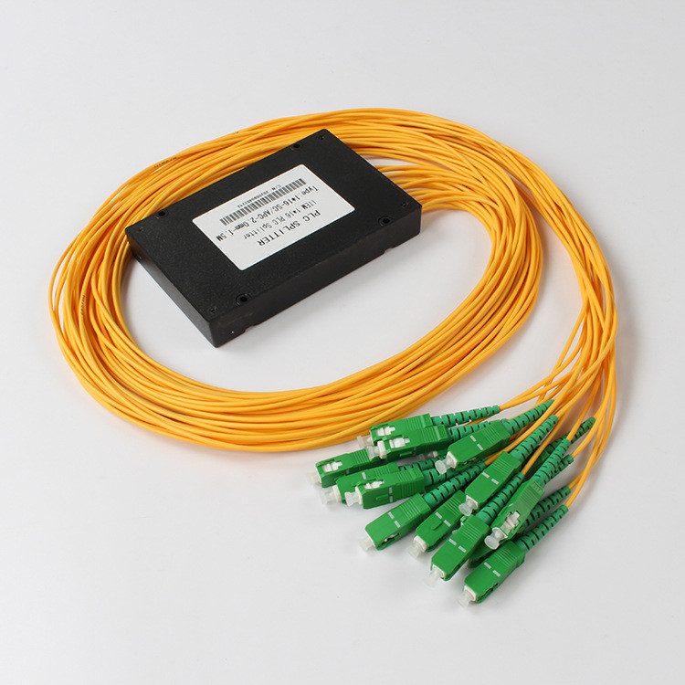 SC APC 1x16 PLC Fiber Bölücü FTTX Kablo Televizyonu için Optik PLC Bölücü