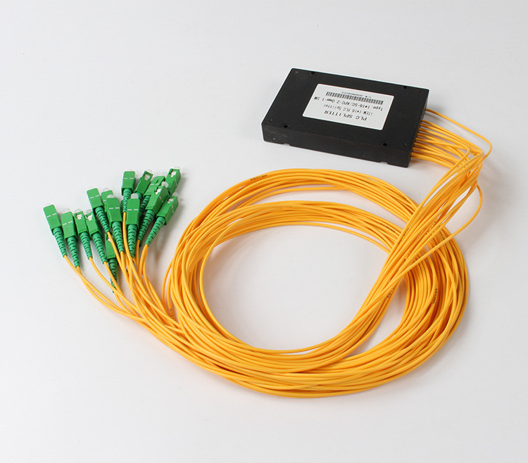 SC APC 1x16 PLC Fiber Bölücü FTTX Kablo Televizyonu için Optik PLC Bölücü