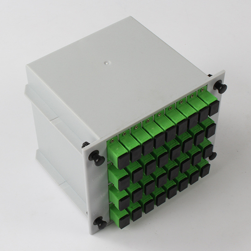 1X32 Fiber PLC Ayırıcı SC APC Konnektör 1310nm RL 55db Fiber 0.9mm